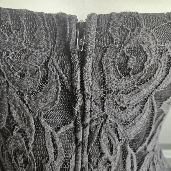 A. Byer Black Floral Lace Tank Style Top Size Large Goth Dark Romantic Coquette - Picture 4 of 9